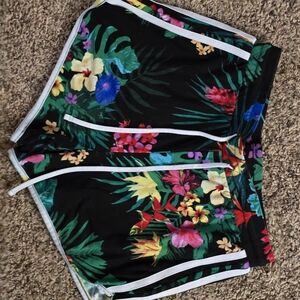 No Boundaries Black Floral Athletic Shorts